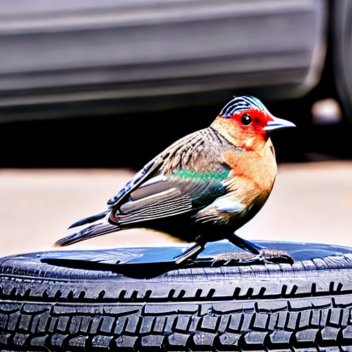 020_A bird that is sitting in the rim of a tire..png